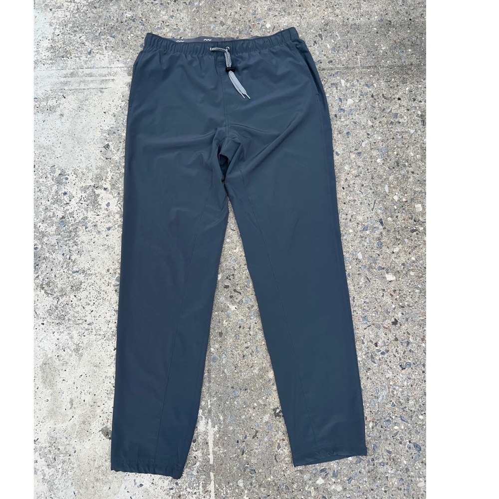 Free Fly Mens Breeze Pants Charcoal Gray Elastic Waist Drawstring Size Large